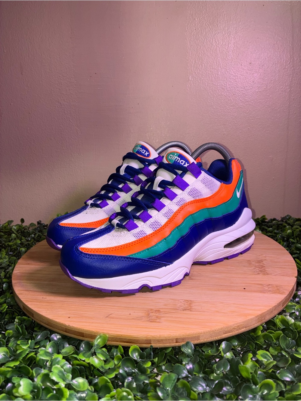 🔥 NIKE AIR MAX 95 GYM NEPTUNE GS SNEAKER SIZE YOUTH 6.5 WOMENS 7.5 307565-412 - Picture 2 of 9